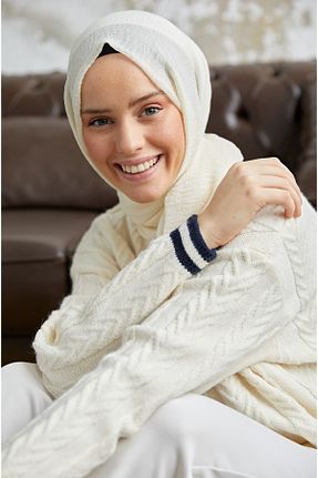 شال بژ زنانه پنبه ای VALORSCARF - کد 239518531