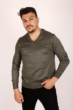 پلیور سبز مردانه ساده MODA - کد 322115257