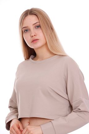 سوئیشرت بژ زنانه ساده DISENTIS MODEST - کد 74476406