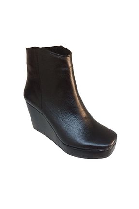 بوت / نیم بوت مشکی زنانه چرم خالص Elegan - کد 48920631