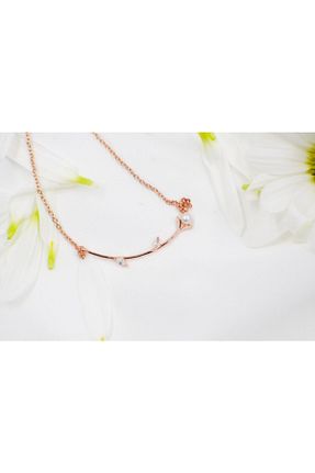 گردنبند نقره صورتی زنانه 925 عیار Minimalist - کد 95894327