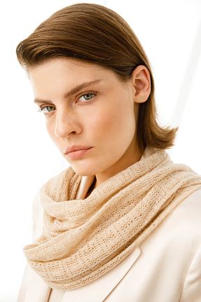 شال گردن قهوه ای زنانه MOHAIR & ANGORA - کد 321635088