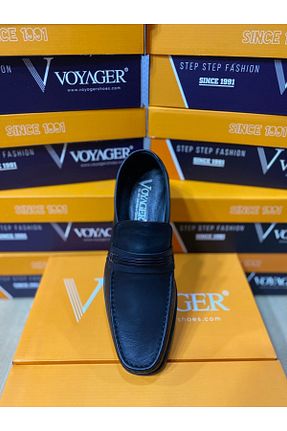 کفش کلاسیک مشکی مردانه چرم خالص Voyager - کد 322447157