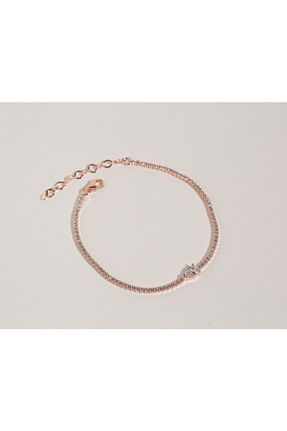 دستبند نقره صورتی زنانه 925 عیار Khailo Silver - کد 322636066