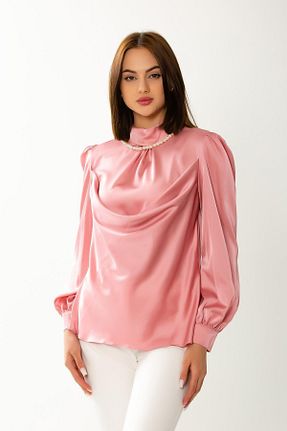 بلوز صورتی زنانه ساده NOMİNAL - کد 322914806