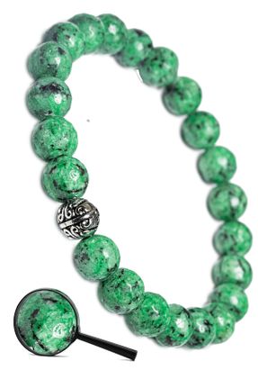 دستبند جواهر سبز زنانه سنگی کد 323294184
