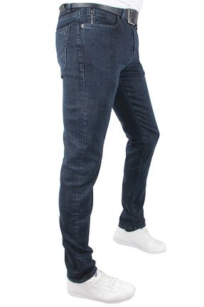 شلوار جین سرمه ای مردانه پاچه تنگ TOM FREE STORE - کد 84862851