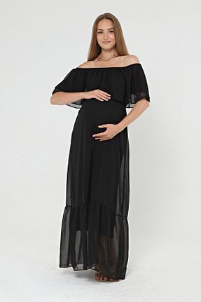 لباس بارداری مشکی زنانه بافتنی ADASTYLE - کد 324430910