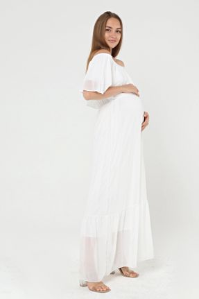 لباس سفید زنانه بافتنی پلی استر کد 324431645