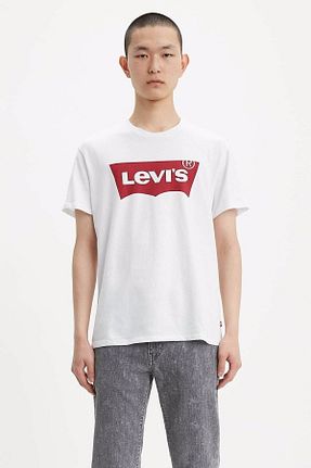 تیشرت سفید مردانه یقه دوچرخه Levi