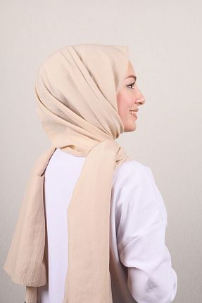 روسری بژ پنبه ای Hint İpek - کد 157544731