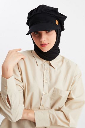 شال مشکی زنانه پنبه ای Butikgiz - کد 324610620
