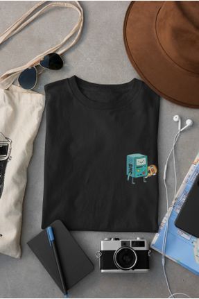 تی شرت مشکی زنانه رگولار یقه گرد پنبه (نخی) کد 324779715