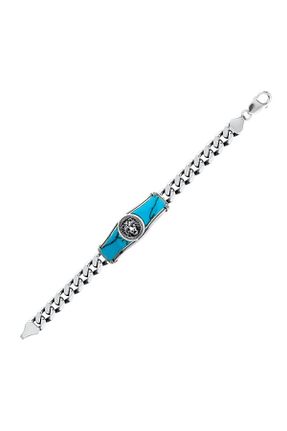 دستبند نقره آبی مردانه 925 عیار Candie Silver - کد 324797489