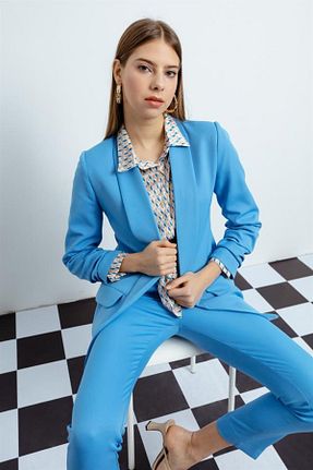 کت بلیزر آبی زنانه پلی استر Lafaba - کد 234015050