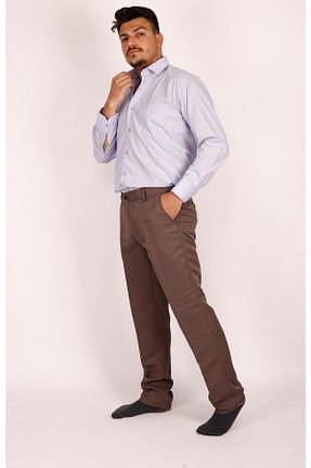 شلوار قهوه ای مردانه کتان MODA - کد 327309483