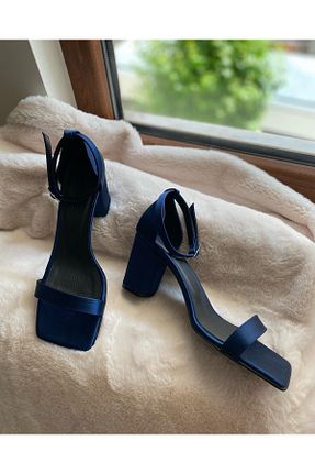 صندل سرمه ای زنانه پاشنه تخت LADİESHOE - کد 327254682