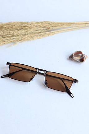 عینک آفتابی قهوه ای زنانه UV400 LOOKUP NEW - کد 327348352