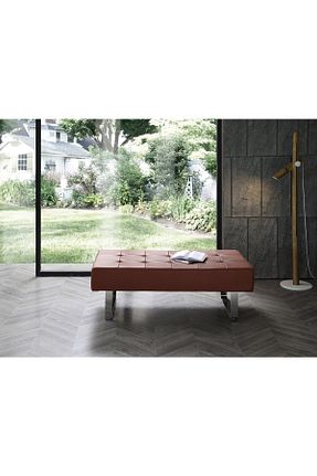 پوف و نیمکت قهوه ای 45 x 120 DeccoStil - کد 327372370