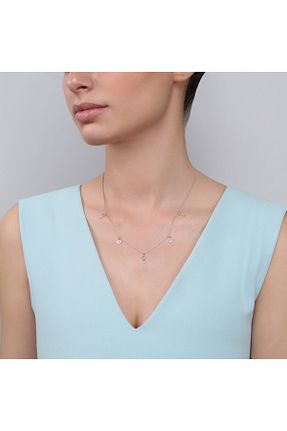 گردنبند نقره سفید زنانه 925 عیار KURSHUNI - کد 3962738