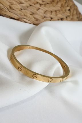 دستبند جواهر طلائی زنانه کد 44864347