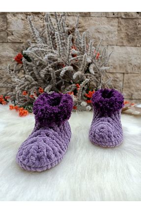 بوت خانگی بنفش بچه گانه پارچه ای Tuyy - کد 74280707