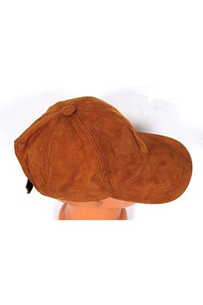 کلاه قهوه ای زنانه چرم خالص Veskemann - کد 51254161