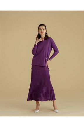 دامن بنفش زنانه ویسکون Niliwi - کد 51440351