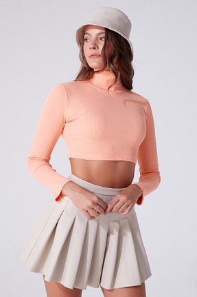 بادی صورتی زنانه کراپ BERFUĞ KIRAN - کد 56869471