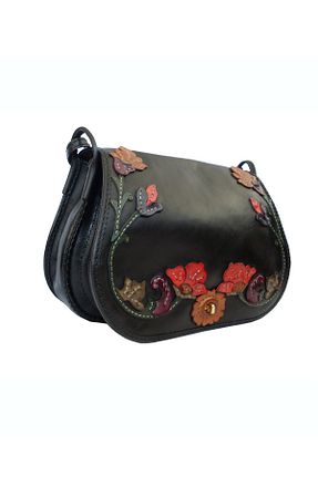 کیف پستچی مشکی زنانه چرم خالص Gön - کد 64614917