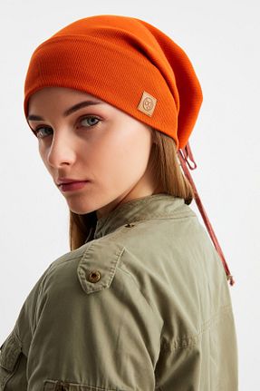 کلاه پشمی نارنجی زنانه پنبه ای Butikgiz - کد 328071750
