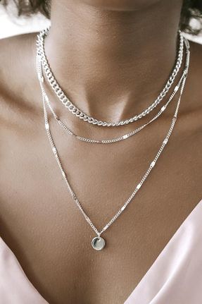 گردنبند جواهر زنانه فلزی کد 283461808