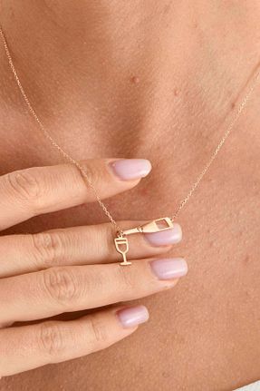 گردنبند نقره صورتی زنانه 925 عیار Minamis Silver - کد 329089287