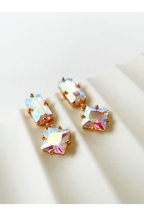 گوشواره استیل (فولاد) طلائی زنانه استیل (فولاد) Roze & More - کد 328211937
