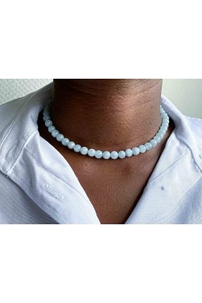 گردنبند جواهر آبی زنانه سنگ طبیعی Mucize Taş - کد 329118942
