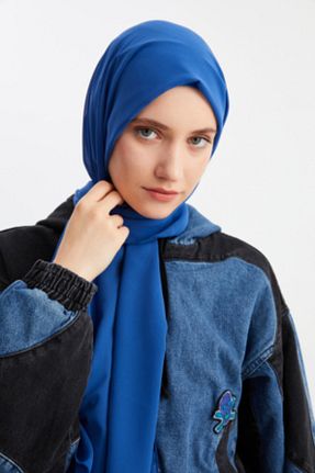شال آبی زنانه شیفون Butikgiz - کد 324433868