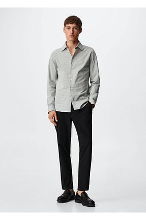 پیراهن خاکی مردانه اسلیم فیت MANGO Man - کد 329856892