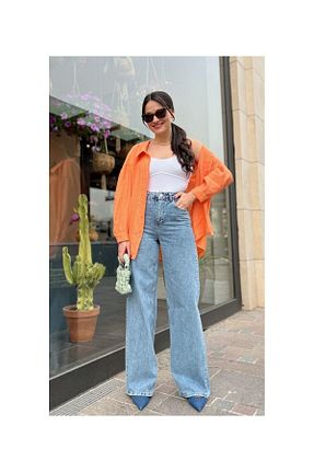 شلوار جین آبی زنانه رگولار Livik - کد 309683532