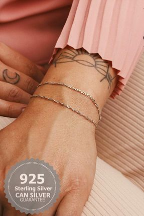 دستبند نقره زنانه 925 عیار CAN SİLVER - کد 328811439