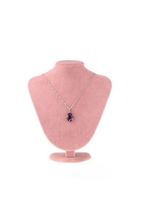 گردنبند جواهر بنفش زنانه سنگ OSMANLI DEĞERLİ TAŞ - کد 313377692