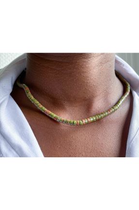 گردنبند جواهر سبز زنانه کد 329795631
