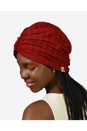 روسری زرشکی پلی استر Bitter Colors - کد 329838006