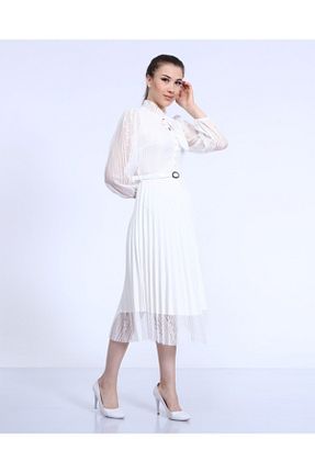 لباس سفید زنانه بافتنی Apple Cix - کد 92140887