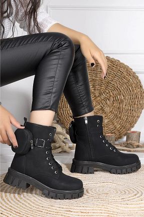 بوت / نیم بوت مشکی زنانه پارچه Aleza Shoes - کد 330139544