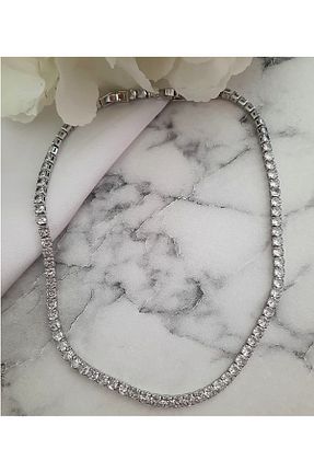 گردنبند استیل ( فولاد ) زنانه رودیوم Vanessa Jewelry - کد 330085274