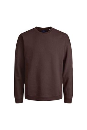 سوئیشرت قهوه ای مردانه ساده Jack & Jones - کد 330500664