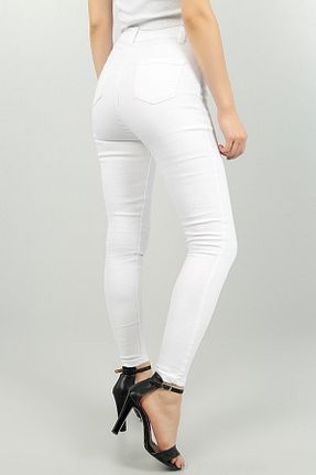 شلوار جین سفید زنانه پاچه تنگ Lixera - کد 330594514