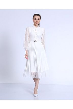 لباس سفید زنانه بافتنی Apple Cix - کد 92140887