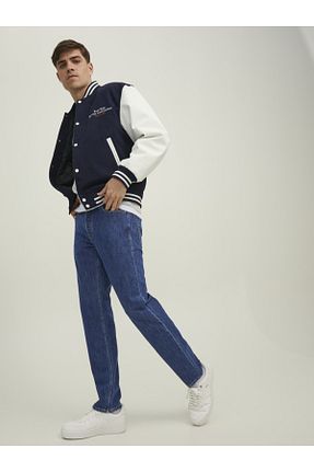 شلوار جین آبی مردانه پاچه لوله تفنگی Jack & Jones - کد 330442756