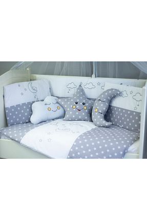 ست لحاف و روکش لحاف و روکش بالش کودک و نوزاد طوسی پنبه ای Kista Baby - کد 57476809